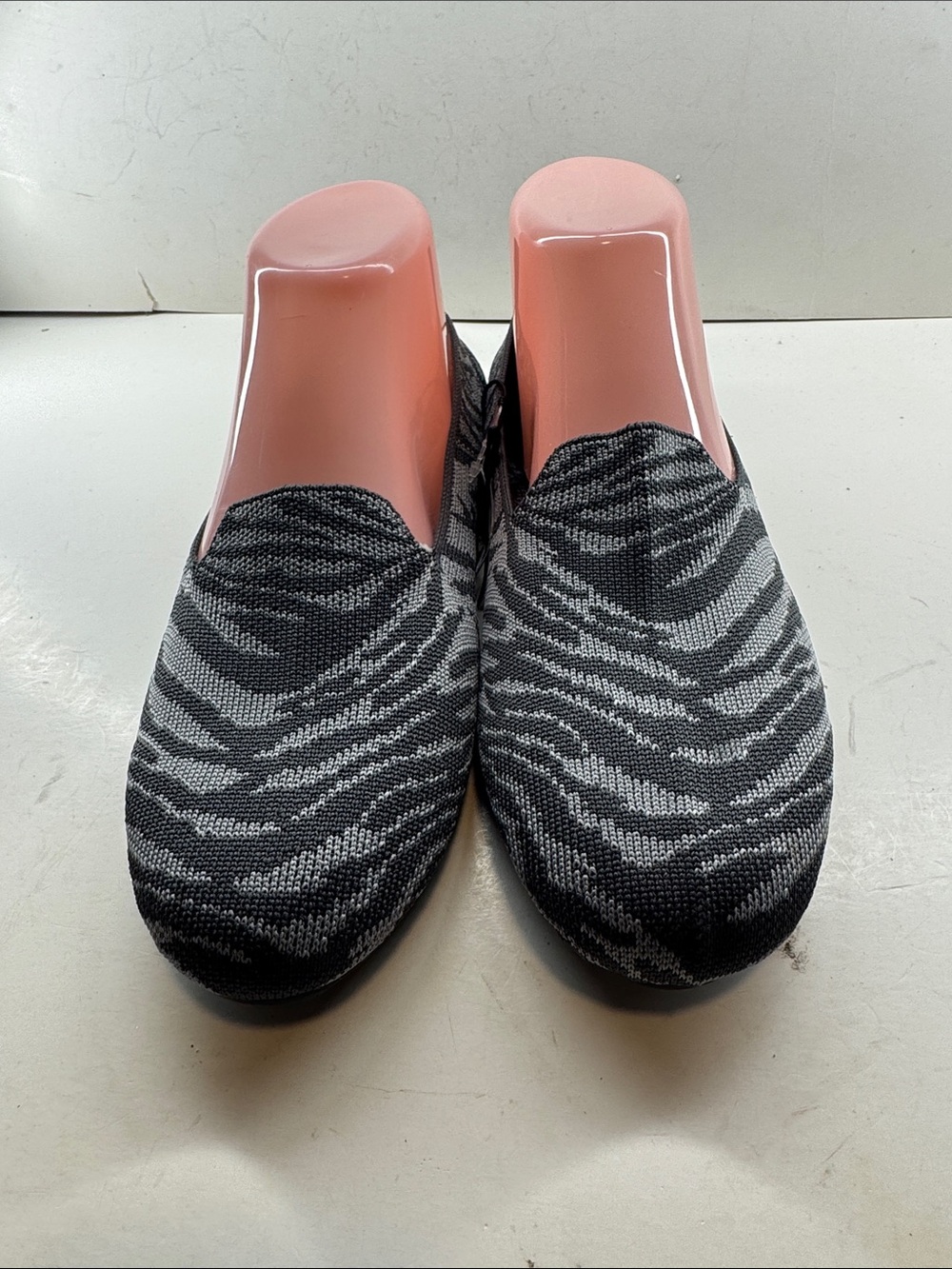 Comfort Knit Slip-On Loafers in Black & Gray